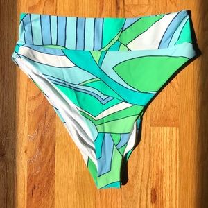 Aerie mosaic high waist cheeky cut bikini bottom